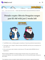 Presale crypto: Bitcoin Penguins surges past $3.4M with just 2 weeks left - CoinJournal