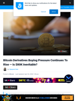 Bitcoin Derivatives Buying Pressure Continues To Rise — Is $80K Inevitable? | Bitcoinist.com