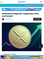 XRP Breakout Targets $15—Analyst Says 'This Is Just The Start'