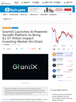 GrantiX Launches AI-Powered SocialFi Platform to Bring $1.57 Trillion Impact-Investing Market On-Chain