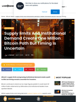 Bitcoin $1M Path Builds on Supply and Demand