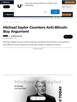 Michael Saylor Counters Anti-Bitcoin Buy Argument - U.Today