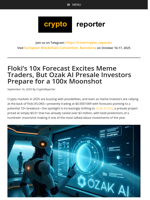 Floki’s 10x Forecast Excites Meme Traders, But Ozak AI Presale Investors Prepare for a 100x Moonshot