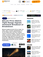 Bitcoin Price Watch: Tight Range Signals Imminent Breakout or Breakdown – Markets and Prices Bitcoin News