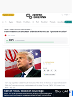 Iran condemns US blockade of Strait of Hormuz as 