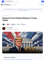 Supreme Court Delays Ruling on Trump Tariffs: Guest Post by CoinoMedia | CoinMarketCap
