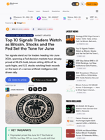 Top 10 Signals Traders Watch as Bitcoin, Stocks and the Fed Set the Tone for June