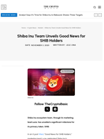 Shiba Inu Team Unveils Good News for SHIB Holders