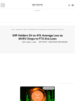 XRP Holders Sit on 41% Average Loss as MVRV Drops to FTX-Era Lows