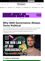  Why DAO Governance Always Turns Political - 