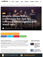 MovitOn Raises $2M in Community Pre-Sale to Overhaul Global Logistics with Web3 Tech | Live Bitcoin News