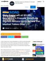Only Days Left at $0.001: BlockDAG’s Presale Structure Signals a Rare Entry Before the Market Takes Over | Live Bitcoin News
