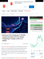 Ethereum Price Roadmap To $4,000: Analysts Eye New ATH For Solana, FloppyPepe To Rally 5,760% In 2 Weeks - NullTX