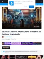 SEC Chair Launches ‘Project Crypto’ To Position US As Global Crypto Leader | Bitcoinist.com