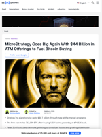 MicroStrategy Unveils $44 Billion Plan to Buy More Bitcoin