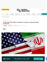 Trump says Iran strikes to extend 2-3 weeks, no ground troops mentioned