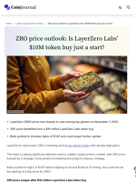 ZRO price outlook: Is LayerZero Labs' $10M token buy just a start? - CoinJournal