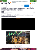 DOGE to Moon? 30% Dogecoin Price Rally Predicted in Next 3 Months