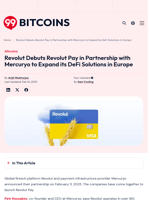 Revolut Debuts Revolut Pay Partnership With Mercuryo for DeFi