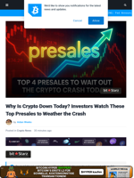 Top 4 Presales to Wait Out the Crypto Crash Today