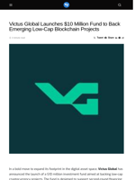 Victus Global Launches $10 Million Fund to Back Emerging Low-Cap Blockchain Projects - Visionary Financial
