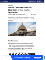 Senate Democrats aim for bipartisan crypto market legislation