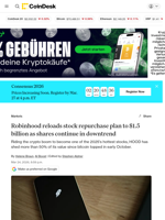 Robinhood (HOOD) lifts buyback program to $1.5 billion