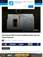 Ohio To Prevent Taxes On Crypto Payments With New Bill