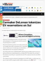 Carmaker DeLorean tokenizes EV reservations on Sui - The Crypto News Wire