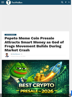 Pepeto Meme Coin Presale Attracts Smart Money as God of Frogs Movement Builds During Market Crash - TechBullion