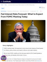 Fed Interest Rate Forecast: What to Expect From FOMC Meeting Today