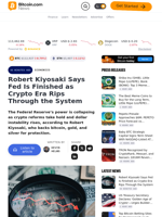 Robert Kiyosaki Says Fed Is Finished as Crypto Era Rips Through the System – Economics Bitcoin News