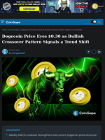 Dogecoin Price Eyes $0.30 as MACD Crossover Signals a Shift