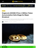 Dogecoin (DOGE) Price: 2 Billion Token Accumulation Sets Stage for Major Breakout - CoinCentral