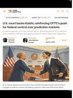 U.S. court backs Kalshi, reinforcing CFTC's push for federal control over prediction markets - AMBCrypto