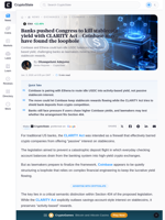 Banks pushed Congress to kill stablecoin yield with CLARITY Act - Coinbase may have found the loophole