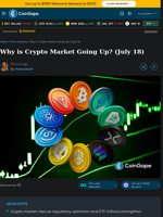Why is Crypto Market Going Up? (July 18)
