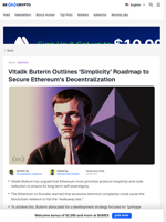 Vitalik Buterin Reveales Roadmap to Ethereum's Success in 2026