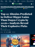 Top 10 Altcoins Predicted to Deliver Bigger Gains Than Dogen Crypto by 2026—Analysts Reveal Their Explosive Picks - Crypto Daily
