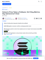 Solana Price Holds Structure Despite Pullback