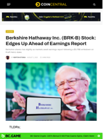 Berkshire Hathaway Inc. (BRK-B) Stock: Edges Up Ahead of Earnings Report - CoinCentral