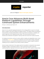 Averix Core Advances Multi-Asset Platform Capabilities Through Continued System Enhancements