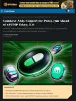 Coinbase Adds Support for Pump.Fun Ahead of $PUMP Token ICO