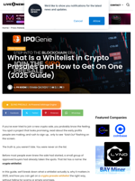 What Is a Whitelist in Crypto Presales and How to Get On One
(2025 Guide)