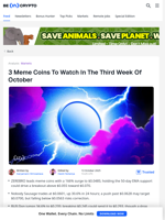 3 Meme Coins To Watch In The Third Week Of October