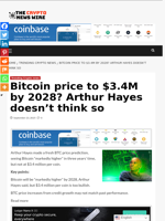 Bitcoin price to $3.4M by 2028? Arthur Hayes doesn’t think so - The Crypto News Wire