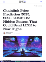 Chainlink Price Prediction 2025, 2026–2040: The Hidden Pattern That Could Send LINK to New Highs