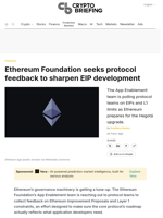 Ethereum Foundation seeks protocol feedback to sharpen EIP development