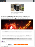 Avalanche (AVAX) Price Prediction: Range Tightens as $10.50 Breakout Could Trigger Move Towards $13+ - Brave New Coin