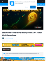 Best Meme Coins to Buy as Dogecoin 730% Pump Might Come Soon
